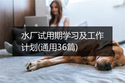 水厂试用期学习及工作计划(通用36篇)