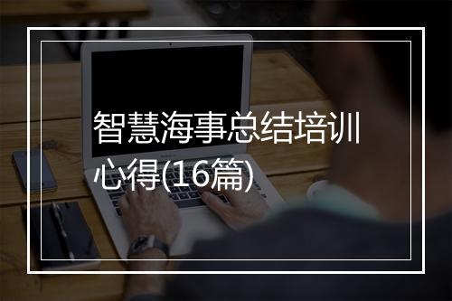 智慧海事总结培训心得(16篇)