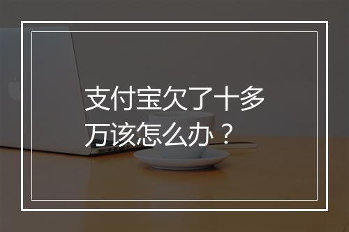 支付宝欠了十多万该怎么办？