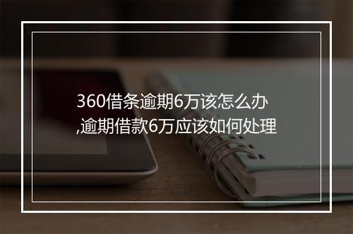 360借条逾期6万该怎么办,逾期借款6万应该如何处理