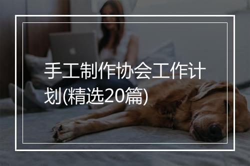手工制作协会工作计划(精选20篇)