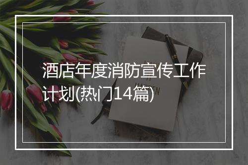 酒店年度消防宣传工作计划(热门14篇)
