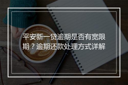 平安新一贷逾期是否有宽限期？逾期还款处理方式详解