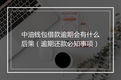 中油钱包借款逾期会有什么后果（逾期还款必知事项）