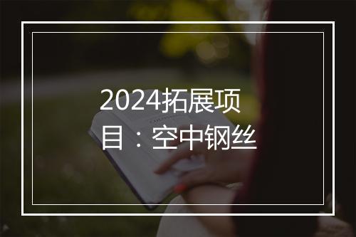 2024拓展项目：空中钢丝