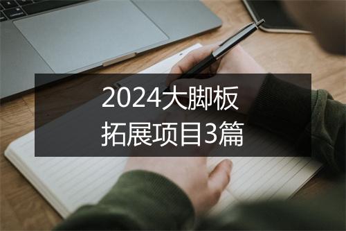 2024大脚板拓展项目3篇