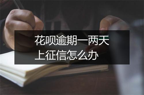 花呗逾期一两天上征信怎么办