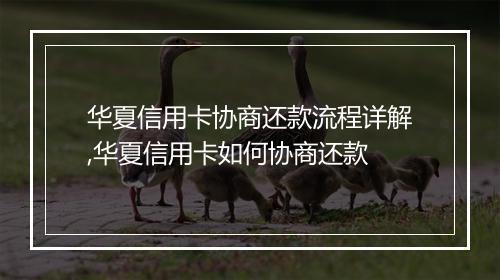 华夏信用卡协商还款流程详解,华夏信用卡如何协商还款