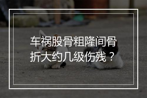 车祸股骨粗隆间骨折大约几级伤残？