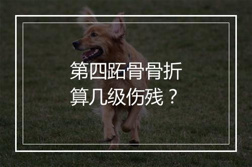 第四跖骨骨折算几级伤残？