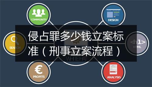 侵占罪多少钱立案标准（刑事立案流程）