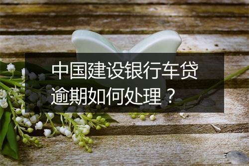 中国建设银行车贷逾期如何处理？