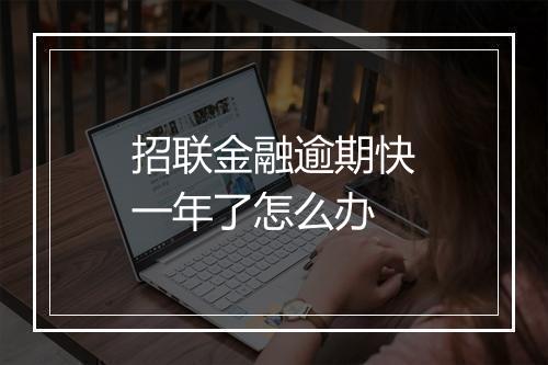 招联金融逾期快一年了怎么办