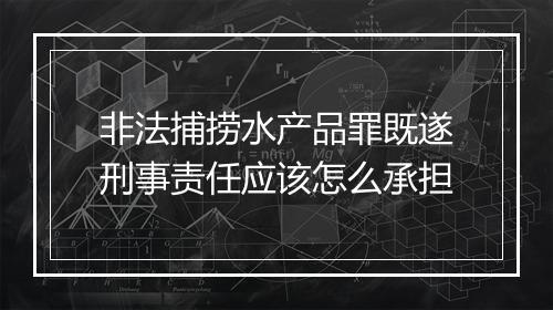 非法捕捞水产品罪既遂刑事责任应该怎么承担