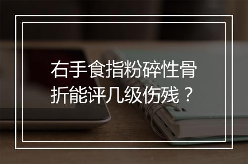 右手食指粉碎性骨折能评几级伤残？