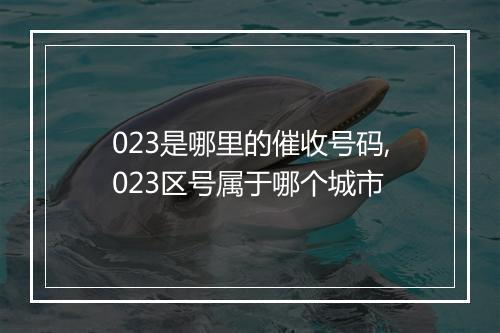 023是哪里的催收号码,023区号属于哪个城市