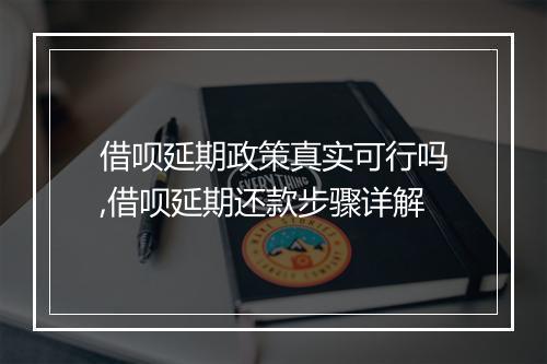 借呗延期政策真实可行吗,借呗延期还款步骤详解