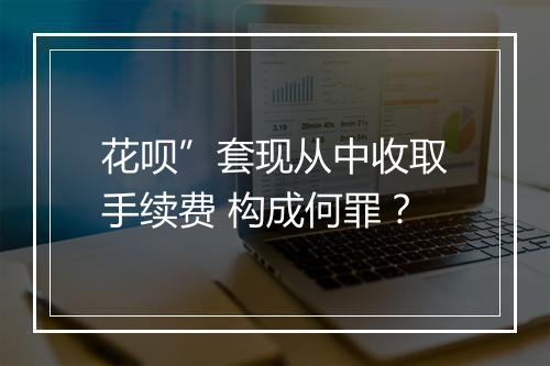 花呗”套现从中收取手续费 构成何罪？