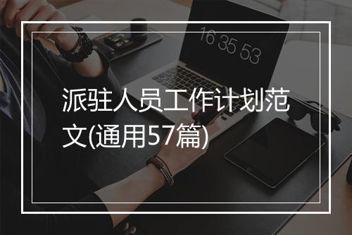派驻人员工作计划范文(通用57篇)