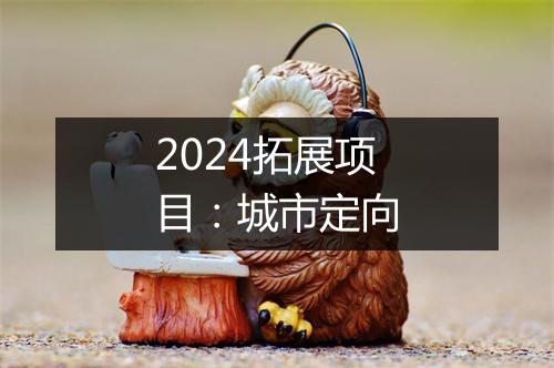2024拓展项目：城市定向