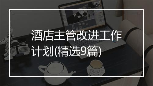 酒店主管改进工作计划(精选9篇)