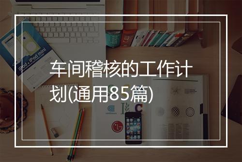 车间稽核的工作计划(通用85篇)