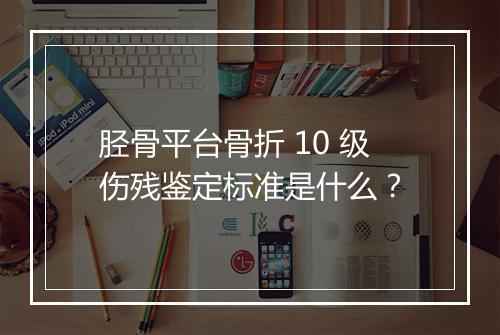 胫骨平台骨折 10 级伤残鉴定标准是什么？