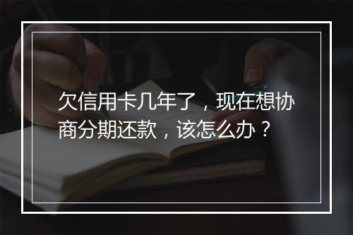 欠信用卡几年了，现在想协商分期还款，该怎么办？