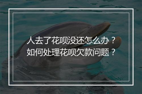 人去了花呗没还怎么办？如何处理花呗欠款问题？
