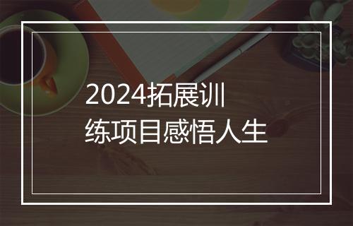 2024拓展训练项目感悟人生