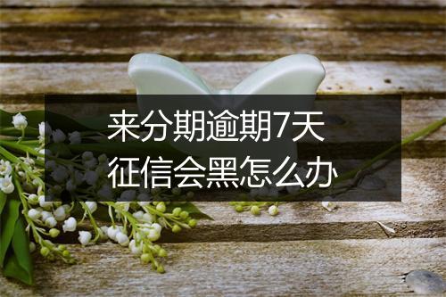来分期逾期7天征信会黑怎么办