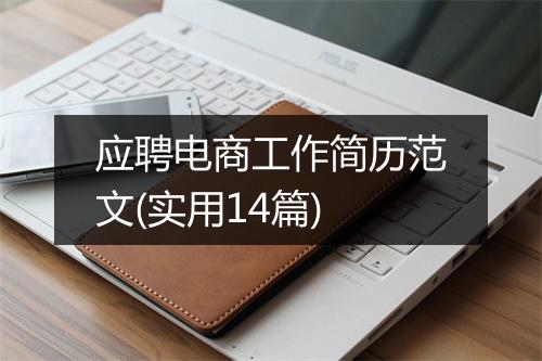 应聘电商工作简历范文(实用14篇)