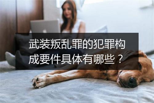 武装叛乱罪的犯罪构成要件具体有哪些？