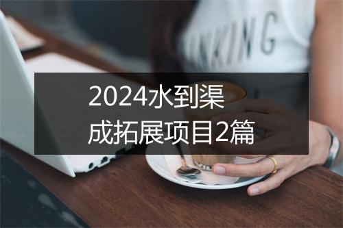 2024水到渠成拓展项目2篇