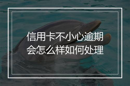 信用卡不小心逾期会怎么样如何处理