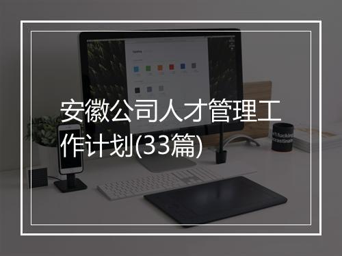 安徽公司人才管理工作计划(33篇)