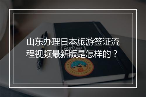 山东办理日本旅游签证流程视频最新版是怎样的？