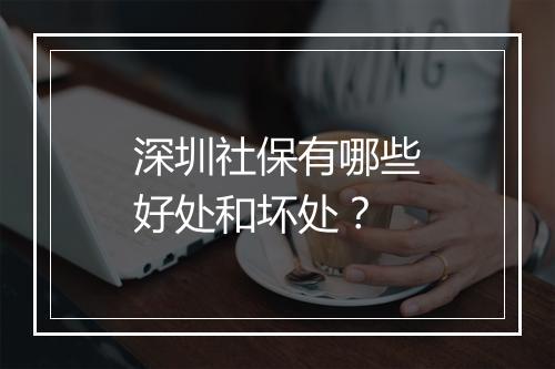 深圳社保有哪些好处和坏处？
