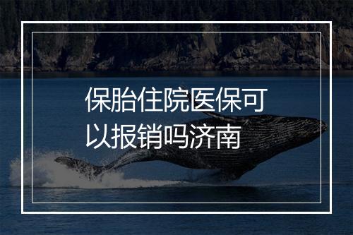 保胎住院医保可以报销吗济南