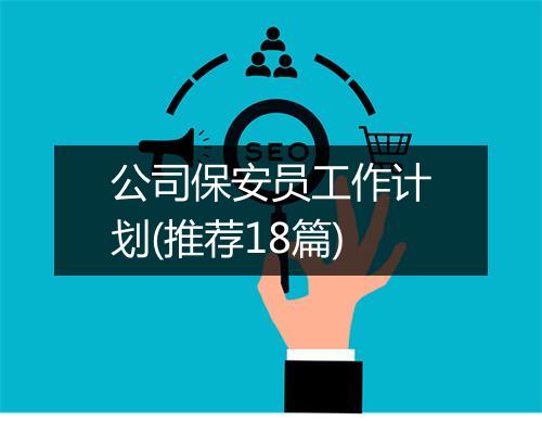 公司保安员工作计划(推荐18篇)