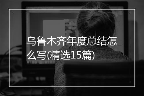乌鲁木齐年度总结怎么写(精选15篇)