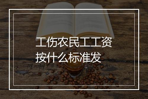工伤农民工工资按什么标准发
