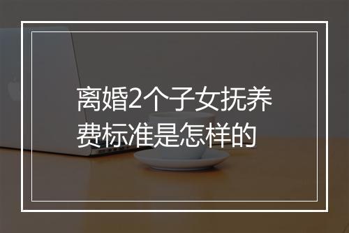 离婚2个子女抚养费标准是怎样的