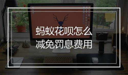 蚂蚁花呗怎么减免罚息费用
