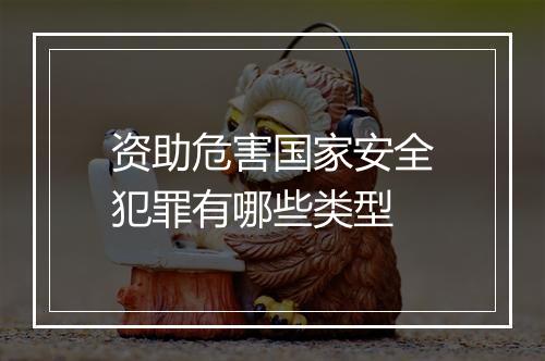 资助危害国家安全犯罪有哪些类型