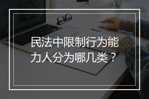 民法中限制行为能力人分为哪几类？