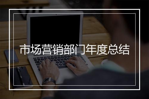 市场营销部门年度总结