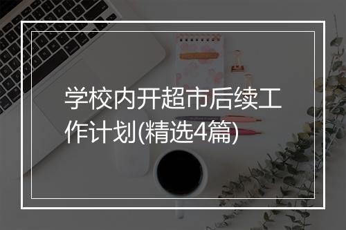 学校内开超市后续工作计划(精选4篇)