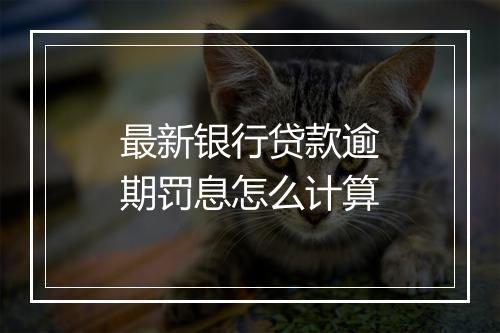最新银行贷款逾期罚息怎么计算