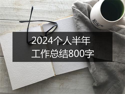 2024个人半年工作总结800字